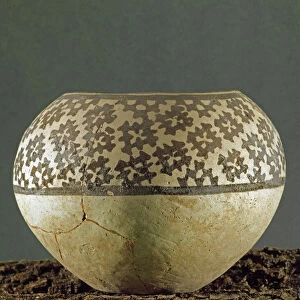 Vase with geometric Anau type decorations, from the site of Gheoksjur