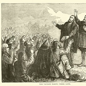 The Vaudois taking their Oath (engraving)
