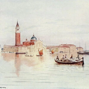 Venice, San Giorgio (colour litho)