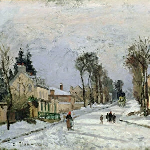 The Versailles Road at Louveciennes, 1869 (oil on canvas)