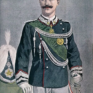 Victor Emmanuel III, illustration from Le Petit Journal, 1900 (colour litho)