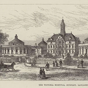 The Victoria Hospital, Burnley, Lancashire (engraving)