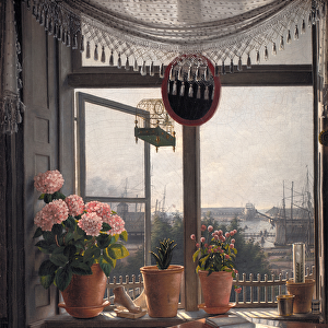 View from the artists room, c. 1825 (oil on canvas)