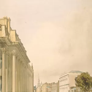 View of the Board of Trade, Whitehall from Downing Street, 1842 (litho)