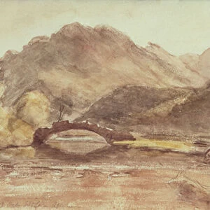 View in Borrowdale, 1806, Afternoon (pencil and w / c)