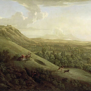 A View of Boxhill, Surrey, with Dorking in the Distance, 1733 (oil on canvas)