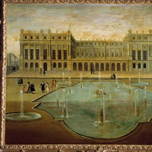 View of the castle of Versailles from the side of the gardens before 1678 Anonymous