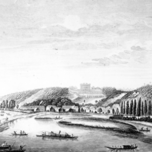 A View of Cliveden House taken from Maidenhead Bridge, c. 1780 (engraving)