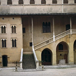 View of the ducal palace of the General of Jesuites Francois Borgia