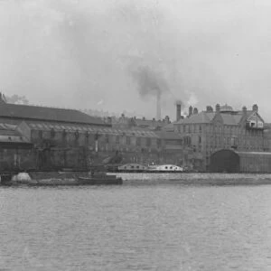 View of the Engine Works and Head Office, Elswick Works, Newcastle upon Tyne (b / w photo)