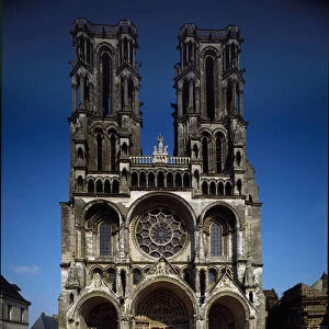 View of the facade of Cathedrale Notre-Dame, 1160-1225 (photography)