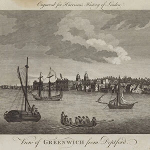 View of Greenwich from Deptford (engraving)