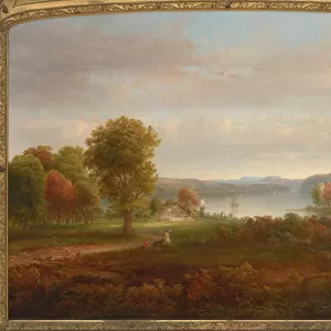 View on the Hudson in Autumn, 1850 (oil on canvas)