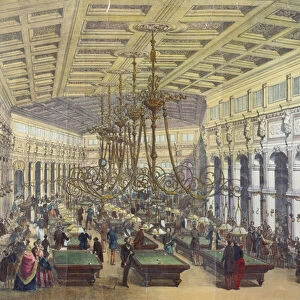 View of the interior of the Grand Cafe Parisien, Paris, engraved by Thibault