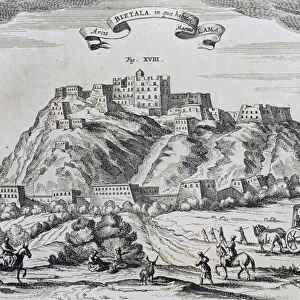 View of Lhasa, capital of Tibet, from China Monumentis, printed in Amsterdam in 1667