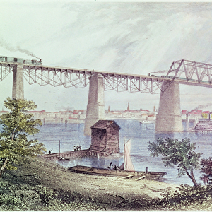 View of Louisville (coloured engraving)