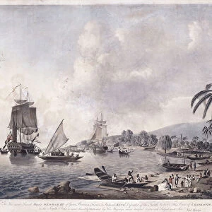 A View of Matavai Bay, Tahiti, 1787 (handcoloured aquatint)