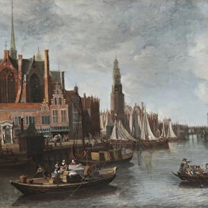 View of Nieuwe Kerk in Amsterdam (oil on canvas)