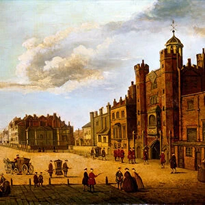 View down Pall Mall from St. James Palace (oil on canvas)