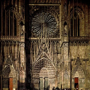 View from one of the portals the Cathedral, 13th century (photography)