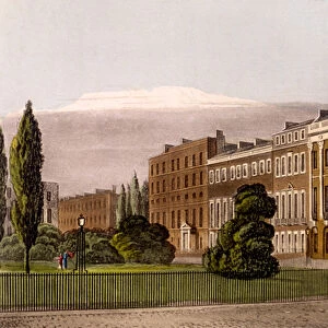 View of Portman Square, North Side, 1816 (engraving and aquatint)
