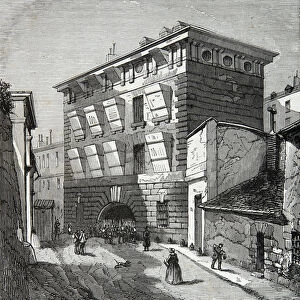 View of the former prison of La Force, rue du roi de Sicily in Paris in the 19th century