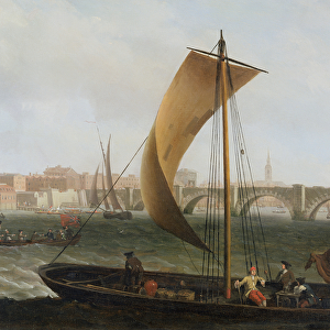 View on the Thames with Westminster Bridge, c. 1743-44 (oil on canvas)