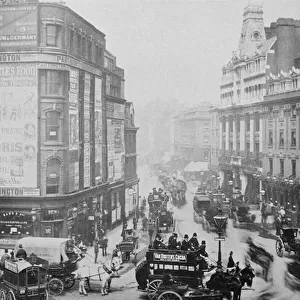 View of Tottenham Court Road, c. 1885 (b / w photo)