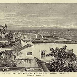 View of the Town of Mocambique from the British Consulate (engraving)