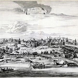 View of Zarira, town on the banks of the Volga
