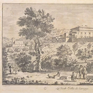 The Villa Careggi, engraved by G. Benedetti (engraving)
