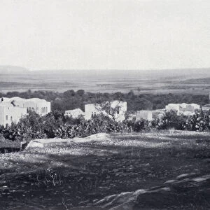 The Village of Jenin and the Plain of Esdraelon (b / w photo)