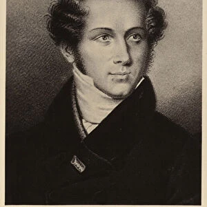Vincenzo Bellini, Italian opera composer (1801-1835) (engraving)