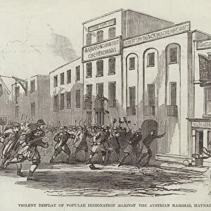 Violent Display of Popular Indignation against the Austrian Marshal Haynau, at Bankside (engraving)