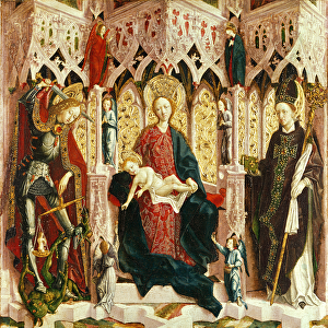 The Virgin and Child Enthroned, c. 1475 (oil on silver fir)
