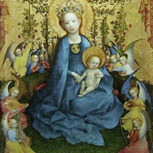 The Virgin of the Rose Bush (oil on panel)