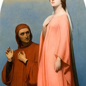 The Vision: Dante and Beatrice, 1846 (oil on canvas)