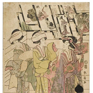 Visit to a shrine, 1806 (woodblock on paper)