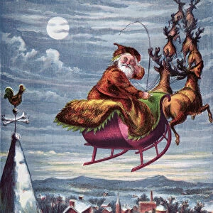 Visit of St. Nicholas, illustration from Aunt Louisas big Picture Series