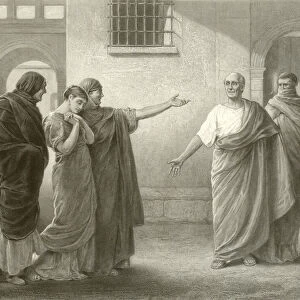Volumnia reproaching Brutus and Sicinius (engraving)