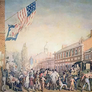 Voting in Philadelphia, 1816 (w / c on paper)