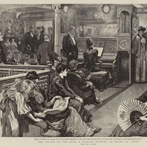 The Voyage to the Cape, a Musical Evening on Board SS Scot (engraving)
