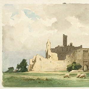 Warkworth Castle (pencil & w / c on paper)