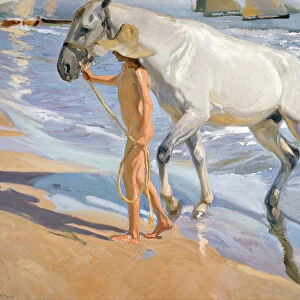 Washing the Horse, 1909 (oil on canvas)