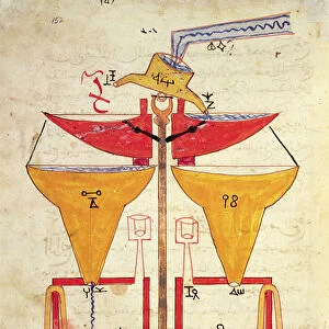 Water Balance, from Book of Knowledge of Ingenious Mechanical Devices by Al-Djazari