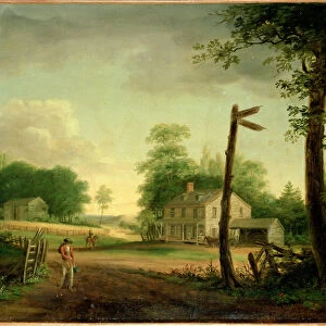 Wayside Inn on Route to Philadelphia (oil on canvas)
