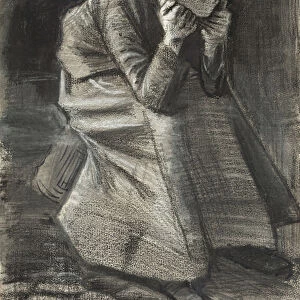 Weeping Woman, 1883 (black and white chalk, with brush and stumping