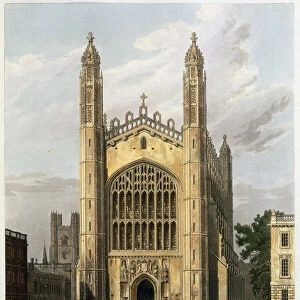 West End of Kings College Chapel, Cambridge, from The History of Cambridge