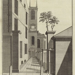 The West Prospect of the Parish Church of St Olave in the Old Jewry, London (engraving)