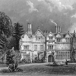 West Front of Spains Hall, Essex, engraved by John Rogers, 1832 (engraving)